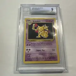 1999 Pokemon Kadabra 32/102 BGS 9 Mint Card - Image 1