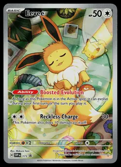 Pokemon Card - Eevee Scarlet & Violet Promo 173 Holo Illustration Rare - Image 1
