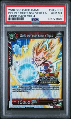 Double Shot Super Saiyan 2 Vegeta Judge Promo HOLO Dragon Ball Super Card PSA 10 - Image 1