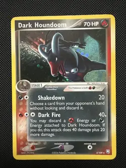 Pokemon Dark Houndoom 5/109 Holo NM EX Team Rocket Returns TCG Rare Card - Image 1
