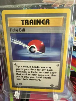 Pokemon TCG Jungle Poke Ball 64/64 Regular Card, 1st Edition Trainer NM! - Image 1