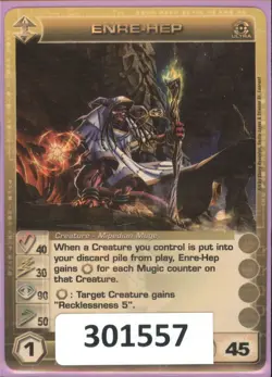 (301557) ENRE-HEP 40/30/90/50/45 (2 Max Stats) ULTRA RARE FOIL Chaotic Card - Image 1