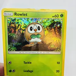 Pokemon Card TCG - Rowlet - McDonalds Promo 1/12 Holo Rare LP 2016 - Image 3