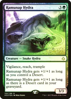 MTG FOIL Ramunap Hydra (Prerelease) (Hour of Devastation) - Promo #130s - Image 1