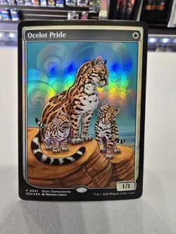 MTG Ocelot Pride Textless Store Champion Promo Foil Magic the gathering - Image 1