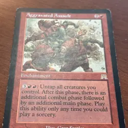 Aggravated Assault Onslaught 185/350 MTG Magic the Gathering Rare - Image 3