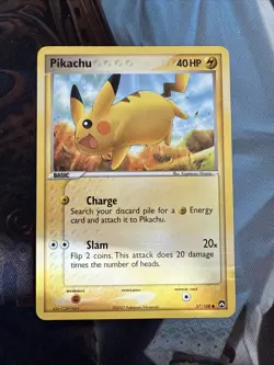 Pikachu 57/108 Ex Power Keepers Non Holo Pokemon Card LP 2007 - Image 1