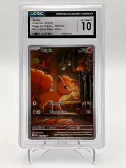 2025 POKEMON MEGA EVOLUTION #138/132 Illustration Rare VULPIX-CGC GEM MINT 10 - Image 1
