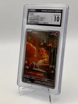 2025 POKEMON MEGA EVOLUTION #138/132 Illustration Rare VULPIX-CGC GEM MINT 10 - Image 4