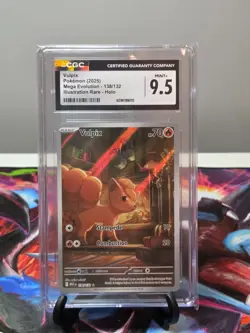 2025 POKEMON CGC 9.5 VULPIX 138/132 MEGA EVOLUTION ILLUSTRATION RARE HOLO - Image 1
