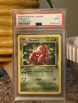 1999 Pokemon 1st Edition Jungle Parasect #41 - PSA 9 MINT - Image 1