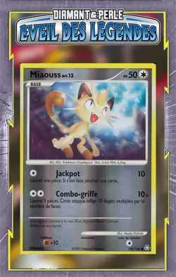 Miaouss Reverse - DP06:Eveil des Legendes - 106/146 - Carte Pokemon Francaise - Image 1