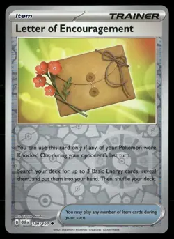 Letter of Encouragement Obsidian 189/197 Flames Holo Trainer Pokemon TCG - Image 1