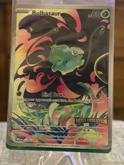 SEALED Pokemon Mega Evolution Enhanced Box Topper Stamped Promo Bulbasaur 133 - Image 1