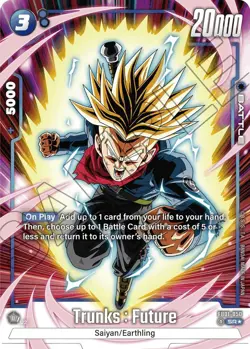 Trunks Future Alternate Art FB01-050 English Super Rare Awakened Dragon Ball - Image 1