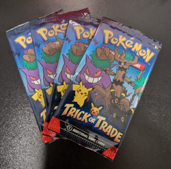 Trick or Trade - 3 x Packs of 2024 SEALED Pokemon TCG Booster (3 Cards Per Pack) - Image 1