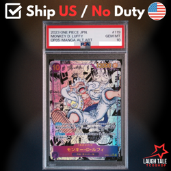 PSA 10 Monkey D Luffy SEC-SP Manga Art OP05-119 Awakening Of The New Era US Ship - Image 1