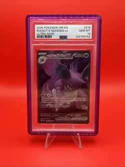 PSA 10 Gem Mint 2025 Pokemon Team Rocket's Nidoking ex 216/182 Destined Rivals - Image 1