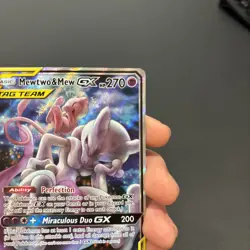 Pokemon Mewtwo and Mew GX Tag Team Card Holofoil Rare SM Promos - Image 5