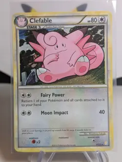 Clefable - 3/123 - Holo Rare - HeartGold & SoulSilver - Pokemon Card - LP - Image 1
