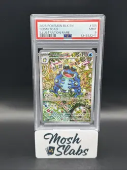 2025 POKEMON BLK EN-BLACK BOLT ILLUSTRATION RARE #105 SEISMITOAD PSA 9 - Image 1