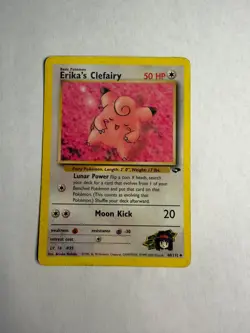 Gym Challenge Pokemon TCG Pokemon Erika's Clefairy Uncommon hp - Image 1