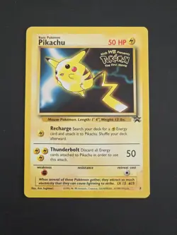 Pikachu #4 Black Star Promo Pokemon Card WOTC 1999 WB First Movie NM - Image 1