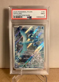 2025 POKEMON JTG EN-JOURNEY TOGETHER ILLUSTRATION RARE #161 ARTICUNO PSA 9 - Image 1