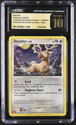 ✨✨ English CGC 10 Pristine Stantler 016/034 Classic Collection Holo Pokemon - Image 1