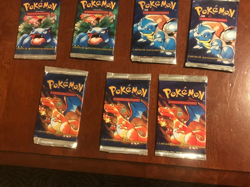 Pokemon Spanish Base 7 packs total WOTC 1999 factory sealed. Great condition! - Image 1