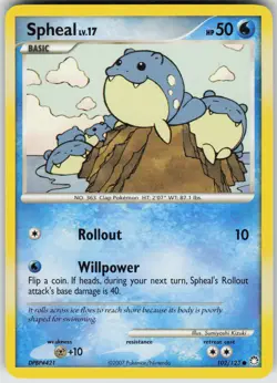 Pokemon Spheal 102/123 Mysterious Treasures Common NM - Image 1