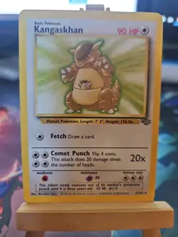 Pokemon TCG Kangaskhan Jungle 21/64 Unlimited Regular Rare Card LP Condition - Image 1