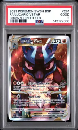 PSA 2 LUCARIO VSTAR SWSH291 BLACK STAR PROMO CROWN ZENITH ETB POKEMON 😍 - Image 1