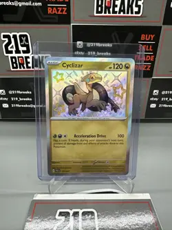 Pokemon TCG Cyclizar Scarlet & Violet: Paldean Fates 195/091 Holo Shiny Rare - Image 1