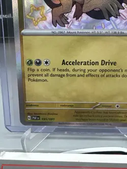 Pokemon TCG Cyclizar Scarlet & Violet: Paldean Fates 195/091 Holo Shiny Rare - Image 2