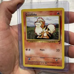 Pokemon TCG Base Set 2 42/130 Growlithe Uncommon NM/MT Condition Pokemon WOTC - Image 2