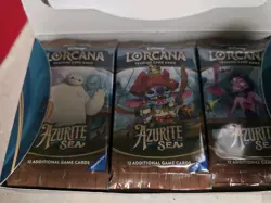 Azurite Sea Booster Box Disney Lorcana 24 Packs Open Box - Image 2