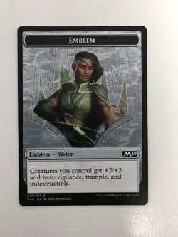 Vivien Reid Emblem Token MTG Magic the Gathering Card NM Near Mint M19 - Image 1