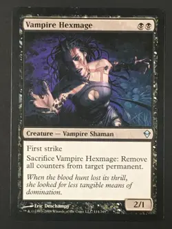 MTG Vampire Hexmage Zendikar Regular Moderately Played English - Image 1
