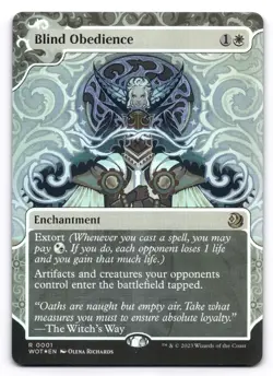 Blind Obedience NM Wilds of Eldraine: Enchanting Tales 0001 MTG Foil - Image 1