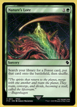 NATURE'S LORE FINAL FANTASY COMMANDER FIC SORCERY MTG 311 - Image 1