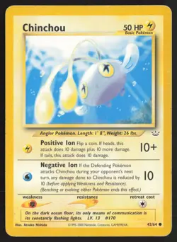 Pokemon TCG | Chinchou 42/64 | Common | Neo Revelation | Moderately Played - Image 2