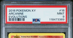 2016 Pokemon XY Evolutions Arcanine 18/108 MINT PSA 9 - Image 2