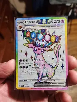 Espeon EX Tera Full Art Prismatic Evolutions Black Star Promo Pokemon Card #175 - Image 1