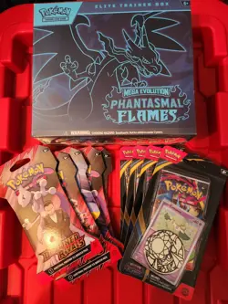 Pokemon Lot. Phantasmal Flames ETB, 4 Promo Packs and 5 Destined Rivals Packs. - Image 2