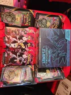 Pokemon Lot. Phantasmal Flames ETB, 4 Promo Packs and 5 Destined Rivals Packs. - Image 4