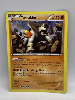 Terrakion Cracked Ice Holo BW71 Black Star Promo Black & White Pokemon Card - Image 1