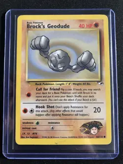 2000 Pokemon Gym Heroes Brock's Geodude #66 - Image 1