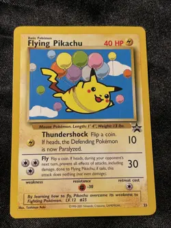 Pokemon Flying Pikachu Wotc Black Star Promo #25 LP+ (A1) - Image 1