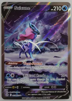 Suicune V GG38/GG70 Pokemon Crown Zenith: Galarian Gallery Holo NM - Image 1
